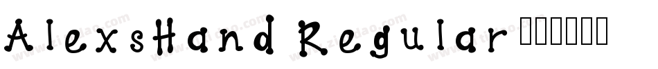 AlexsHand Regular字体转换